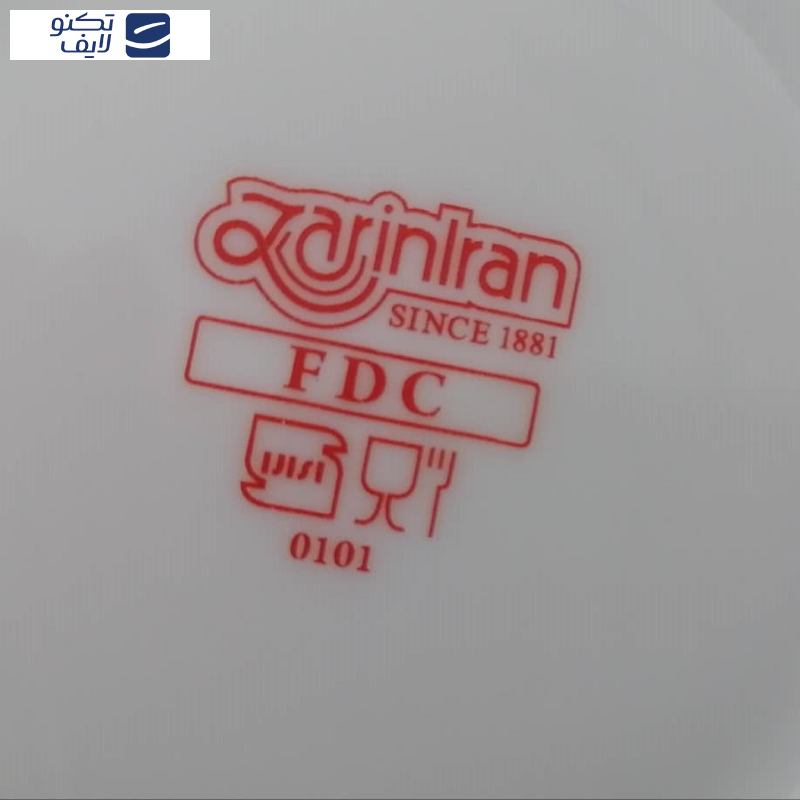 شکلات خوری چینی زرین ایران مدل 14 درجه سه سفید