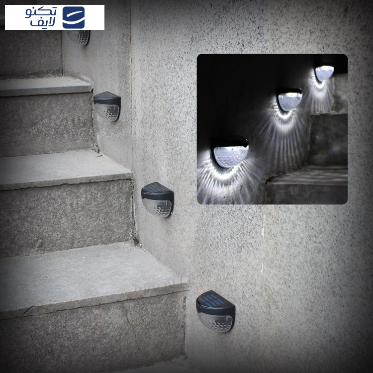 چراغ دیواری خورشیدی مدل Solonix-6F بسته 2 عددی