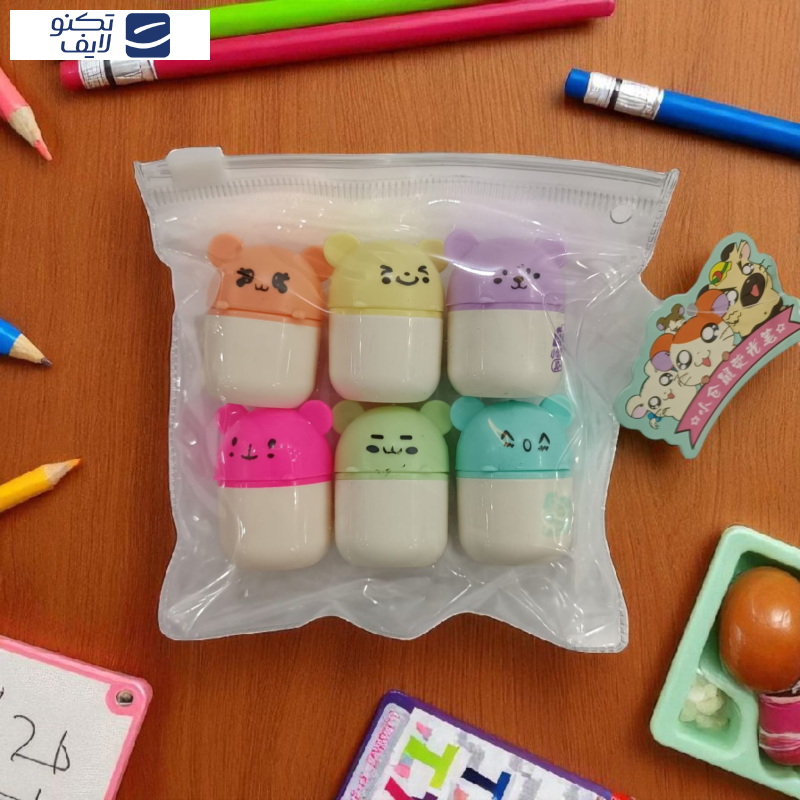 ماژیک علامت گذار مدل موشی بسته ۶ عددی ماژیک علامت گذار مدل موشی بسته ۶ عددی