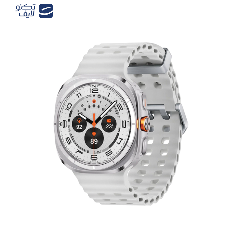 ساعت هوشمند سامسونگ مدل Galaxy Watch Ultra دارای قابلیت های کنترل موسیقی (Music Player)، قابلیت مکالمه از طریق بلوتوث، قابلیت تغییر طرح ساعت یا تم، صفحه همیشه روشن (Always-on Display)، پشتیبانی از دستیار صوتی بند سیلیکون ساعت هوشمند سامسونگ مدل Galaxy Watch Ultra دارای قابلیت های کنترل موسیقی (Music Player)، قابلیت مکالمه از طریق بلوتوث، قابلیت تغییر طرح ساعت یا تم، صفحه همیشه روشن (Always-on Display)، پشتیبانی از دستیار صوتی بند سیلیکون