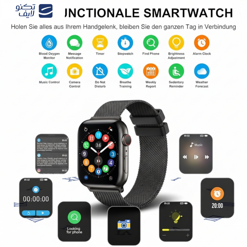 ساعت هوشمند 41 میلی متری ویسمی مدل X13 MINI با بند فلزی ساعت هوشمند 41 میلی متری ویسمی مدل X13 MINI با بند فلزی