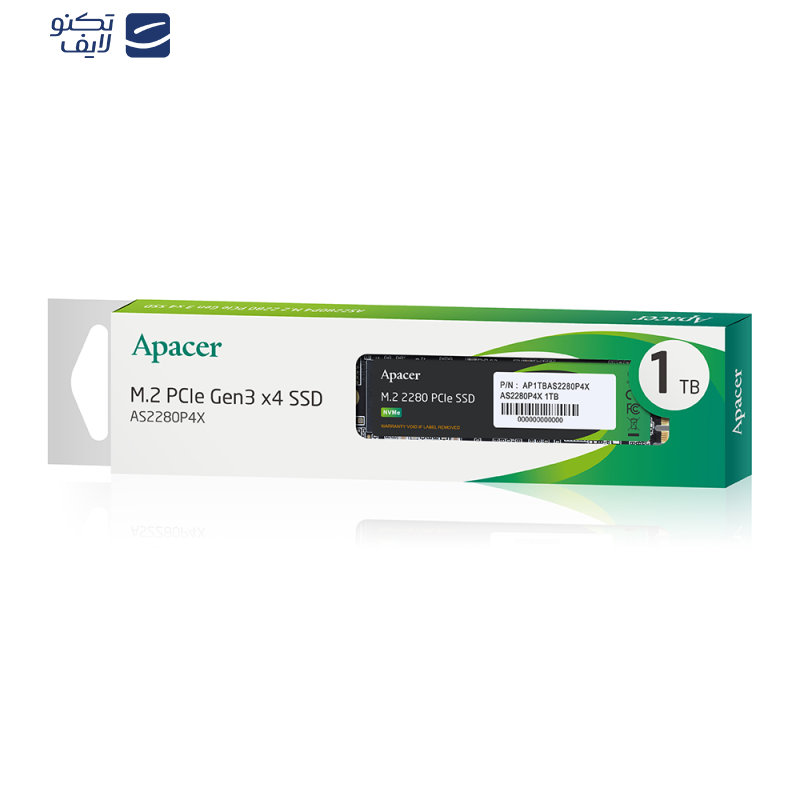 اس اس دی اینترنال PCIe Gen3 x4 اپیسر مدل AS2280P4X ظرفیت 1 ترابایت