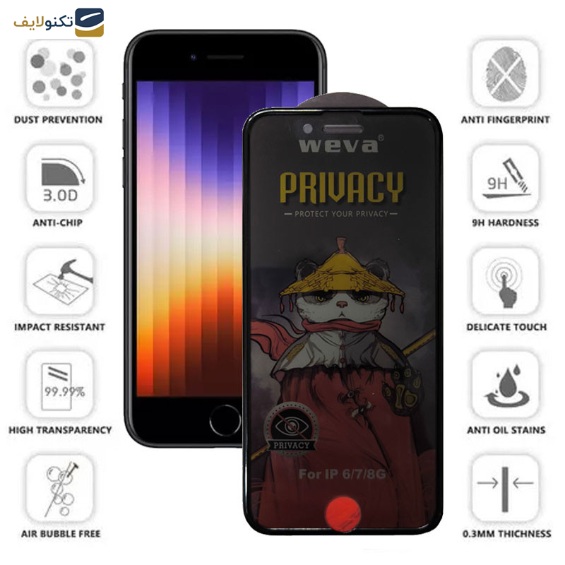 محافظ صفحه نمایش اپیکوی مدل AirBag Privacy مناسب برای گوشی موبایل اپل iPhone 7/ 8/ SE 2020/ SE 2022