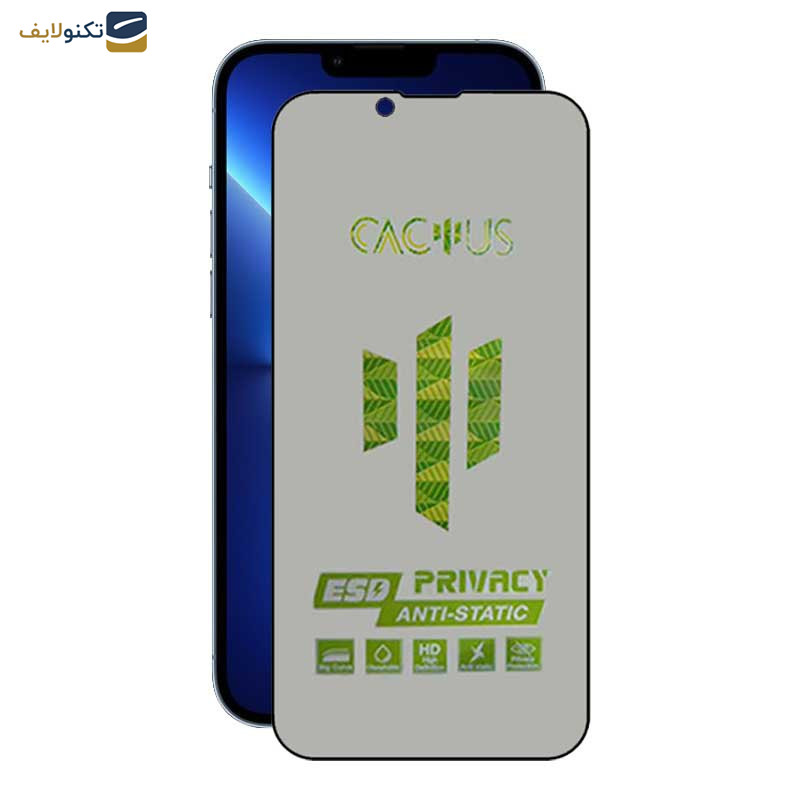 محافظ صفحه نمایش حریم شخصی اپیکوی مدل Cactus-ESD-Privacy مناسب برای گوشی موبایل اپل iPhone 14 Plus / 13 Pro Max