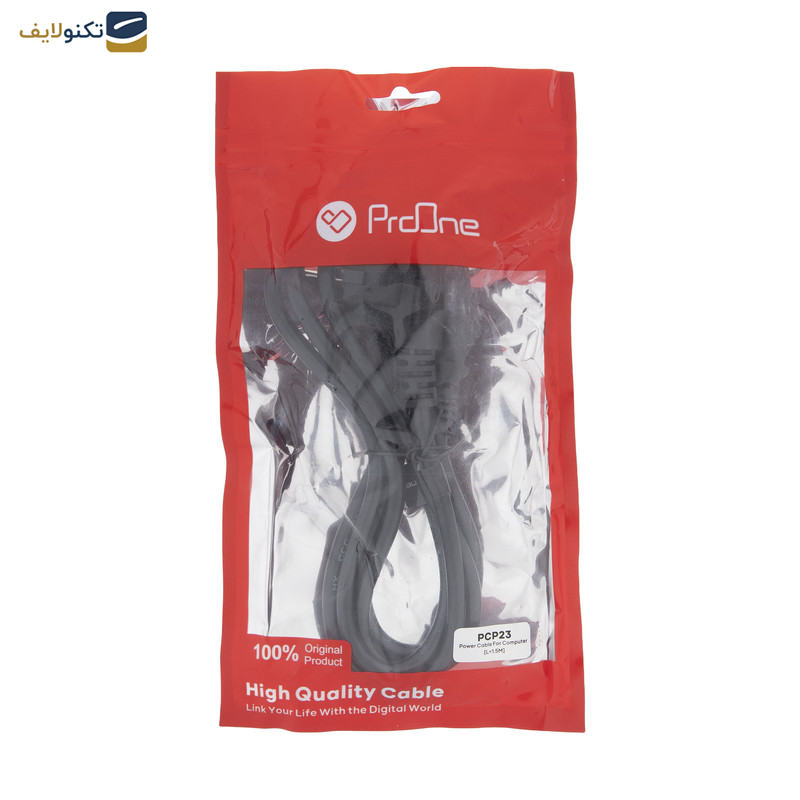 کابل برق سه پین منبع تغذیه کامپیوتر پرووان مدل PCP23 طول 1.5 متر