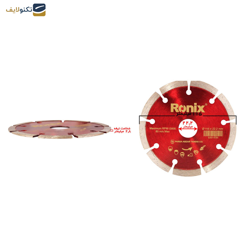 صفحه مینی فرز گرانیت بر رونیکس مدل RH-3502