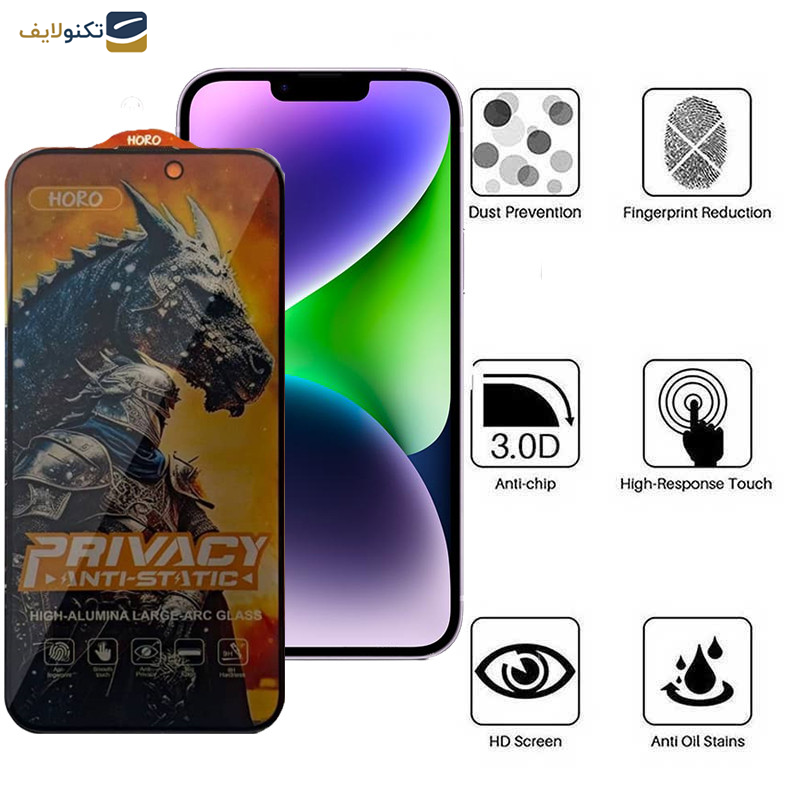 محافظ صفحه نمایش حریم شخصی اپیکوی مدل Knight Privacy مناسب برای گوشی موبایل اپل iPhone 13 Pro Max/ 14 Plus