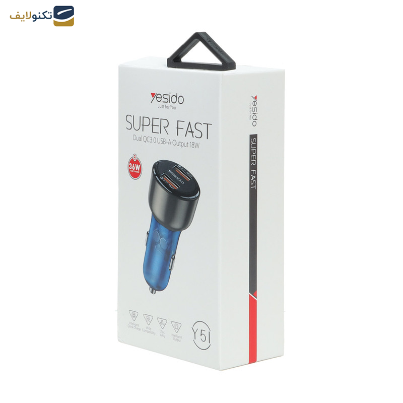 شارژر فندکی 36 وات یسیدو مدل Y51 شارژر فندکی 36 وات یسیدو مدل Y51