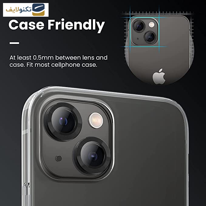 محافظ لنز دوربین لنز شیلد مدل رینگی مناسب برای گوشی موبایل اپل iPhone 13