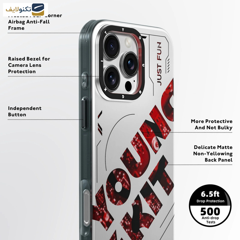 کاور یانگ کیت مدل Futuristic and Digital کد Z03 مناسب برای گوشی موبایل اپل iphone 16promax