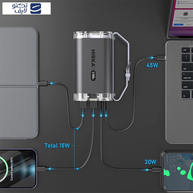 پاوربانک هیسکا مدل HP-444PD ظرفیت 40000 میلی آمپر ساعت پاوربانک هیسکا مدل HP-444PD ظرفیت 40000 میلی آمپر ساعت