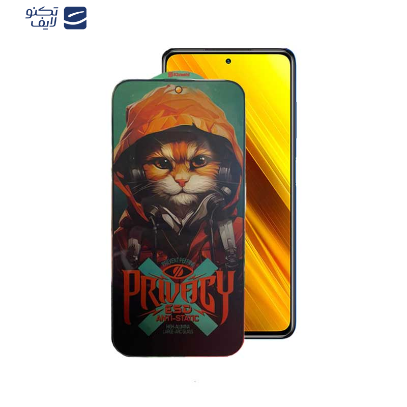 محافظ صفحه نمایش حریم شخصی اپیکوی مدل Privacy Hoodie Cat  مناسب برای گوشی موبایل شیائومی Poco X5 Pro /X5 /X4 Pro 5G /X3 Pro /X3 NFC / X3