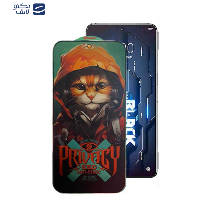 محافظ صفحه نمایش حریم شخصی اپیکوی مدل Privacy Hoodie Cat مناسب برای گوشی موبایل شیائومی Black Shark 5 Pro/5/4Pro/4/3/3S