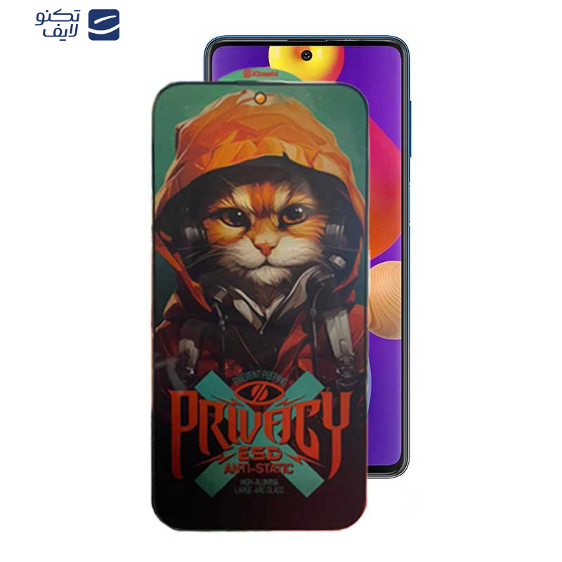 محافظ صفحه نمایش حریم شخصی اپیکوی مدل Privacy Hoodie Cat مناسب برای گوشی موبایل سامسونگ Galaxy M62/ M55/ F62/ F55/ F54/ Note10 Lite/Galaxy S10 Lite/ C55