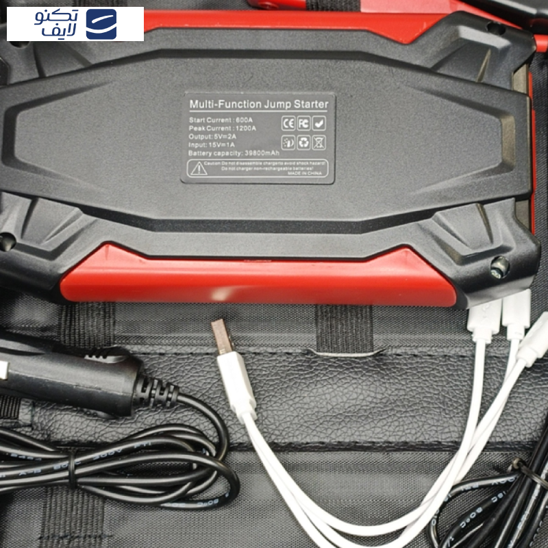 جامپ استارتر مدل Zuix ظرفیت 39800 میلی آمپر ساعت