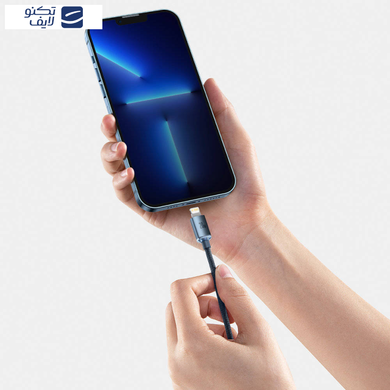 کابل تبدیل USB به MicroUSB/USB-C/لایتنینگ بیسوس مدل CB0029 66W طول 1.2 متر