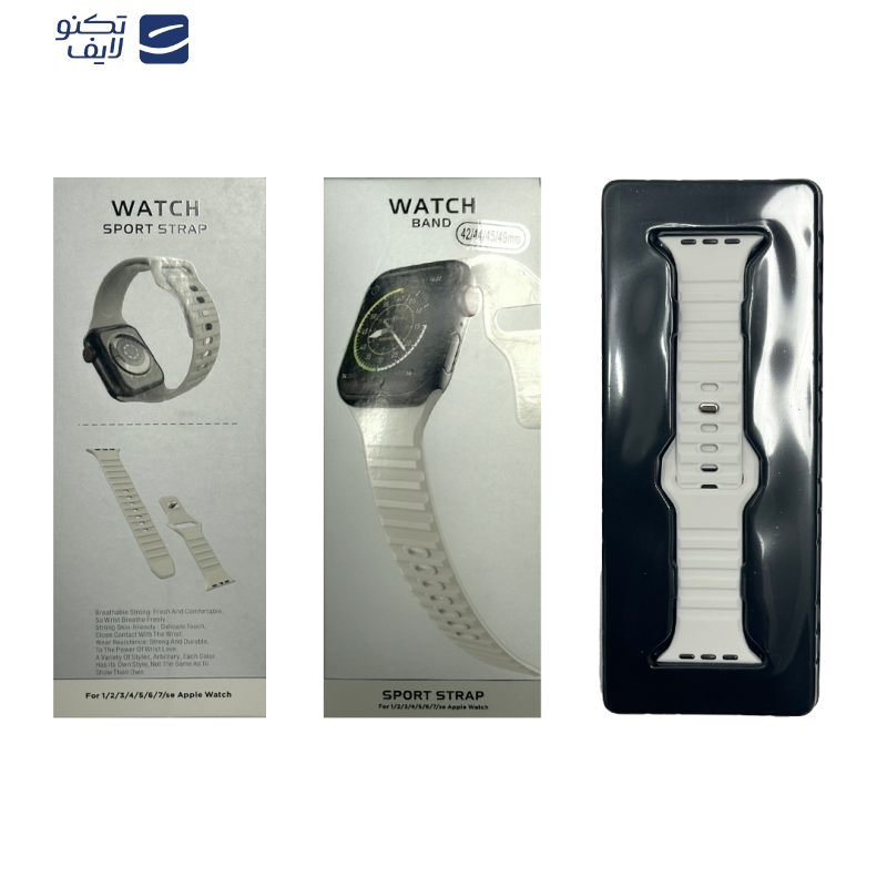 بند اپل واچ سیلیکونی استرپس مناسب اپل واچ سایز 42/44/45/49