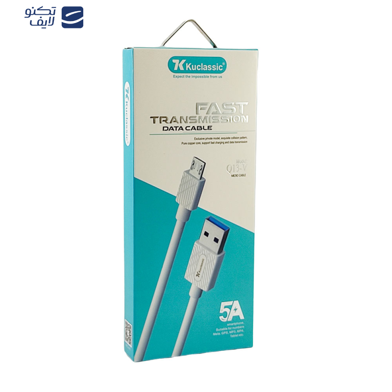 کابل تبدیل USB به microUSB كوكلاسيك مدل Q13V طول 1 متر