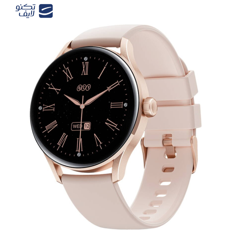 ساعت هوشمند کیو سی وای مدل MSU WATCH ELITE PUNCHING  دارای قابلیت های صفحه نمایش رنگی، صفحه نمایش لمسی، کنترل موسیقی (Music Player)، قابلیت مکالمه از طریق بلوتوث بند سیلیکون