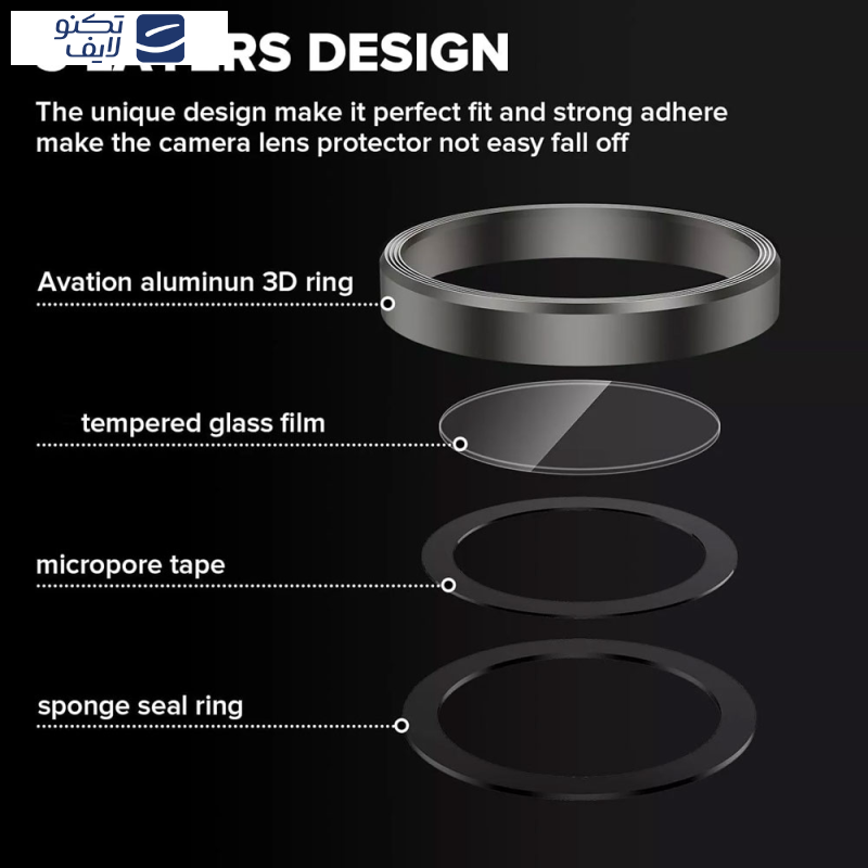 محافظ لنز دوربین انتک مدل Metal مناسب برای گوشی موبایل اپل Iphone 16 Pro / 16 Pro Max