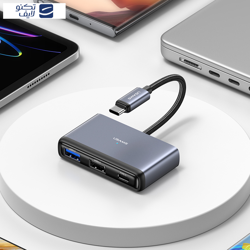 هاب 5 پورت یوسمز مدل SJ628 5in1 Type-C HUB