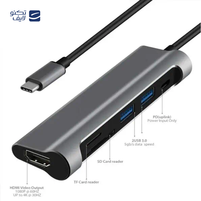 gallery-هاب تایپ سی موفی 7 پورت مدل Multimedia Hub copy.png