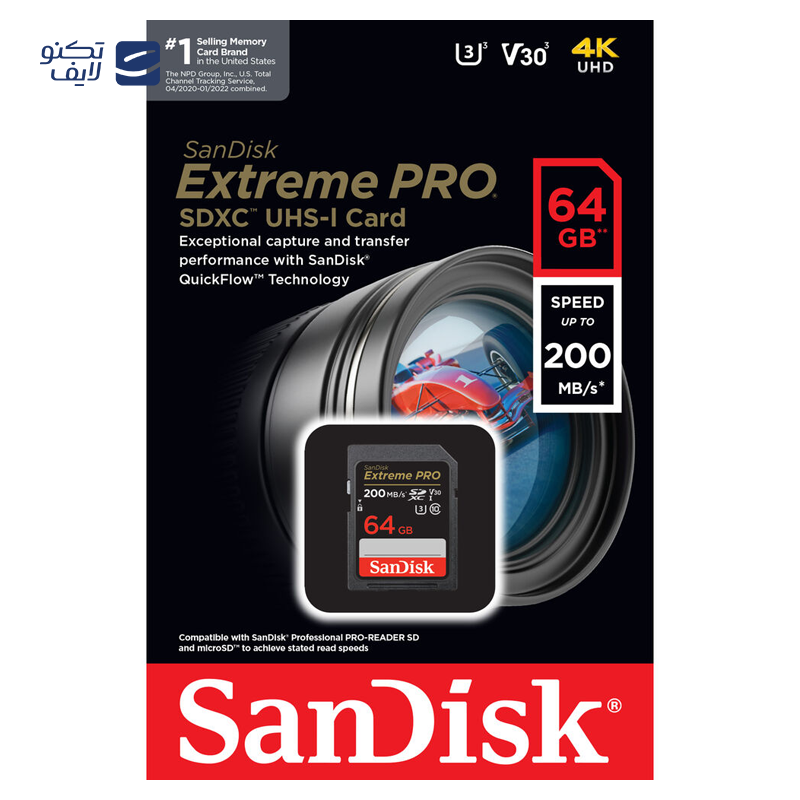 gallery-کارت حافظه SDXC سن دیسک مدل Extreme Pro V300 کلاس 10 استاندارد UHS-I U3 سرعت 200mbps ظرفیت 64 گیگابایت-gallery-0-TLP-118942_1d7f80f1-3447-47d5-9d93-de2a98722b27.png