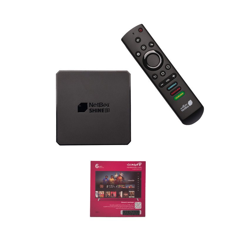 اندروید باکس نت باکس مدل شاین اس به همراه ۶ ماه اشتراک رایگان فیلمنت