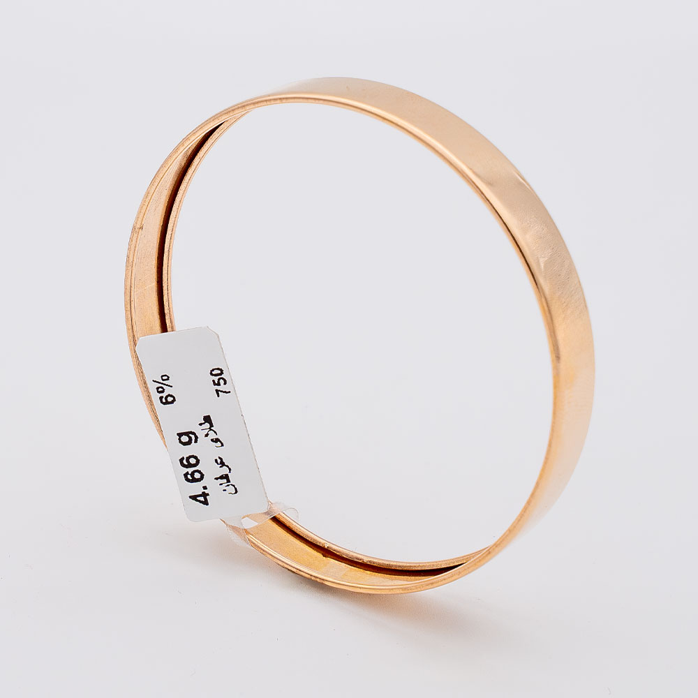 النگو طلا 18 عیار گالری طلا عرفان مدل آینه ای پهن 8میل کد4216