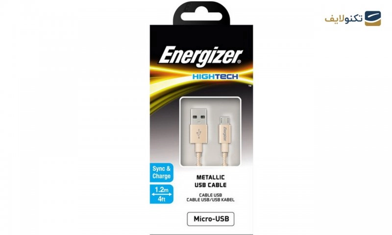 کابل میکرو USB انرجایزر مدل HT با طول 1.2 متر و رنگ طلایی