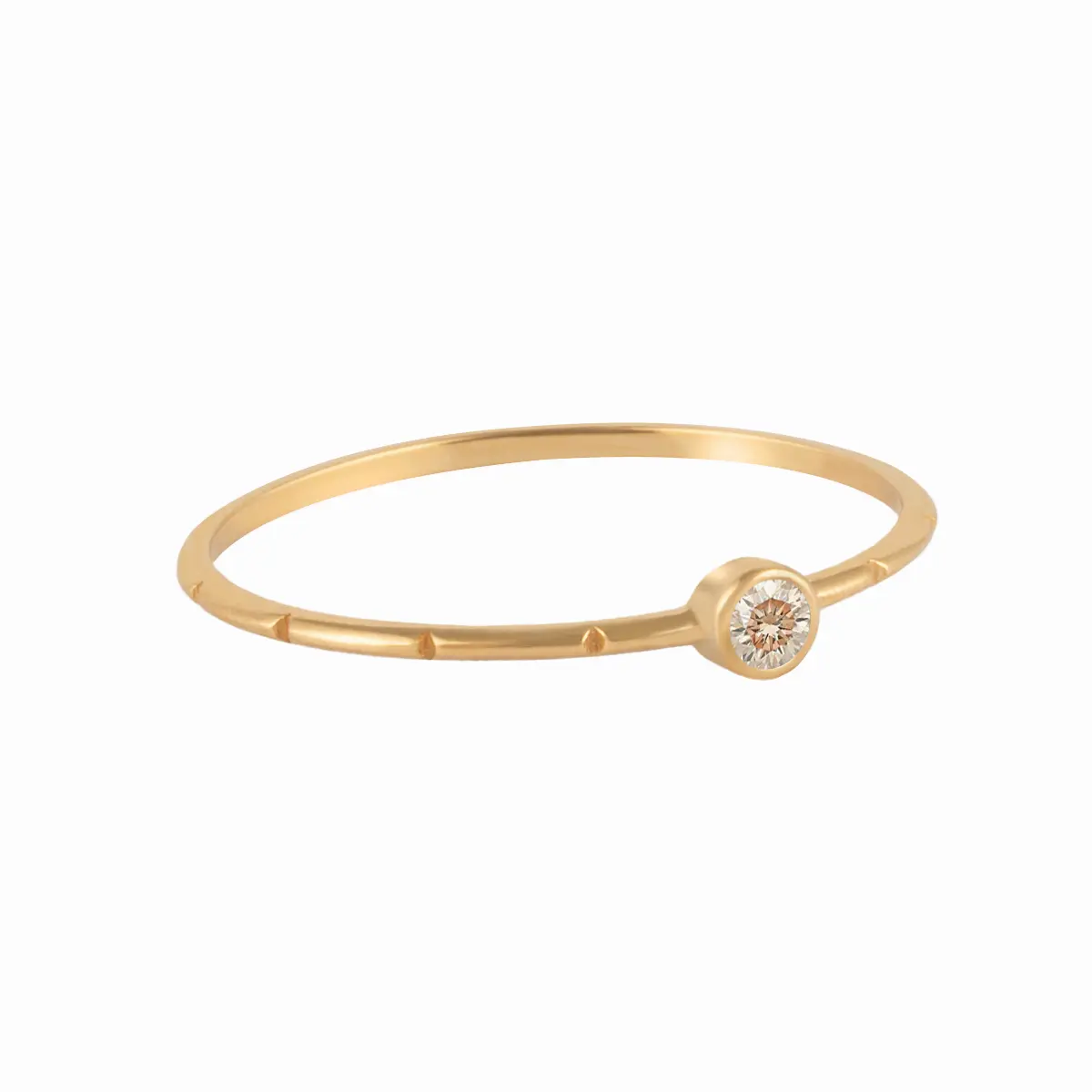 انگشتر طلای 18 عیار زنانه بان گالری مدل نگینی لوکا شامپاینی