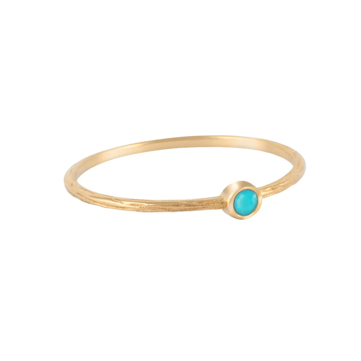 انگشتر طلای 18 عیار زنانه بان گالری مدل نگینی میلا فیروزه ای