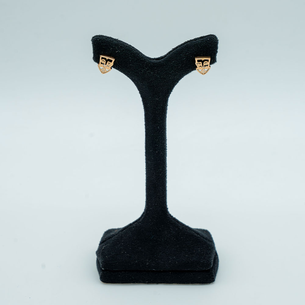 گوشواره طلا 18عیار گالری طلا عرفان مدل میخی کد1071