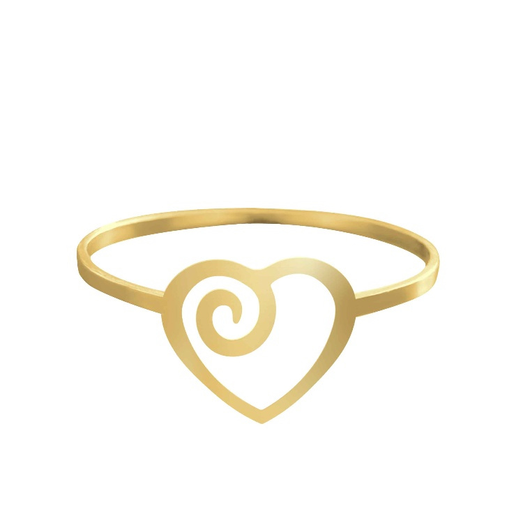 انگشتر طلا 18 عیار زنانه شمیم گلد گالری کد AA56 طرح قلب