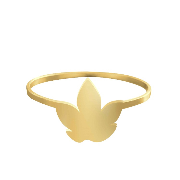 انگشتر طلا 18 عیار زنانه شمیم گلد گالری کد AA 97 طرح گل