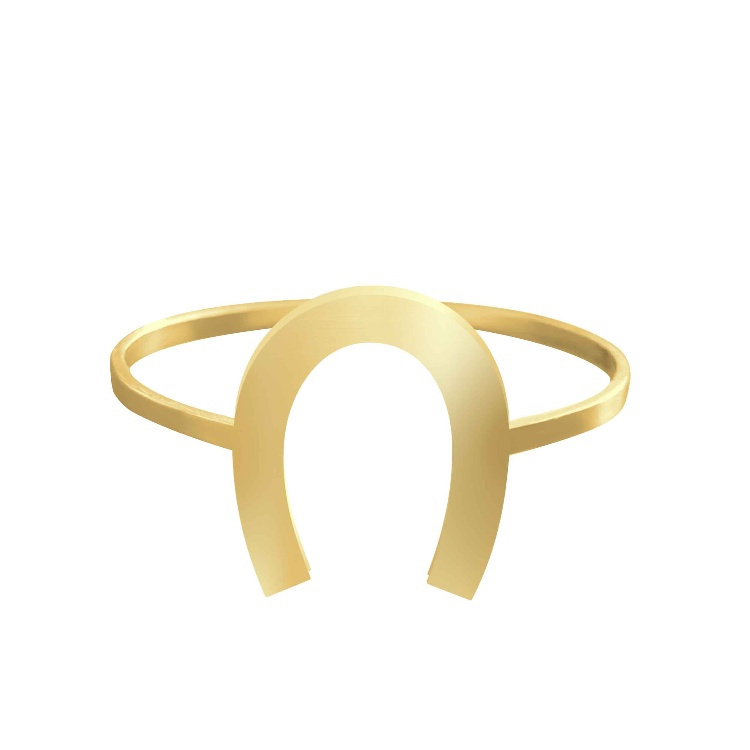 انگشتر طلا 18 عیار زنانه شمیم گلد گالری کد AA 95 طرح نعل