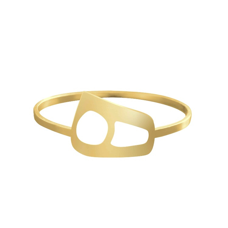 انگشتر طلا 18 عیار زنانه شمیم گلد گالری کد AA 77 طرح ه