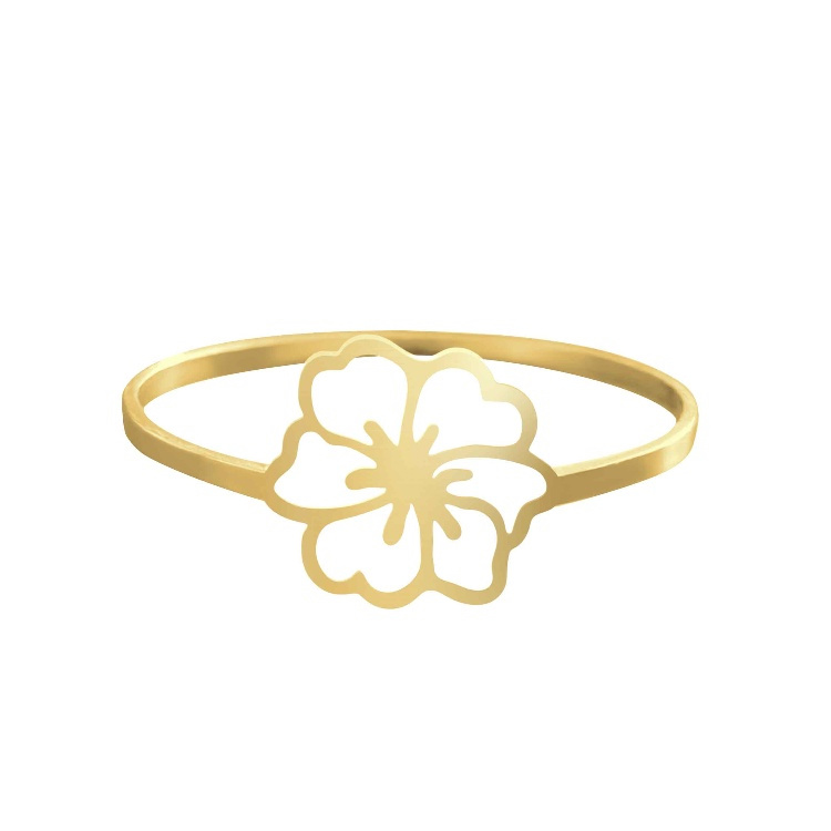 انگشتر طلا 18 عیار زنانه شمیم گلد گالری کد AA64 طرح گل