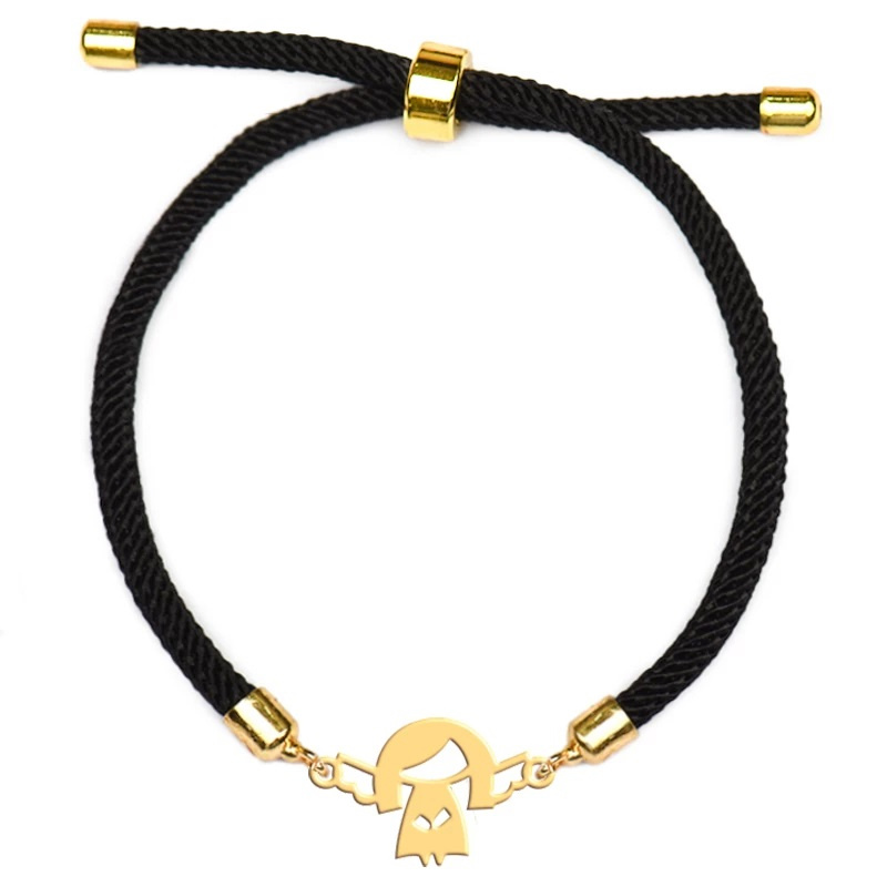 دستبند طلا 18 عیار دخترانه شمیم گلد گالری مدل 625