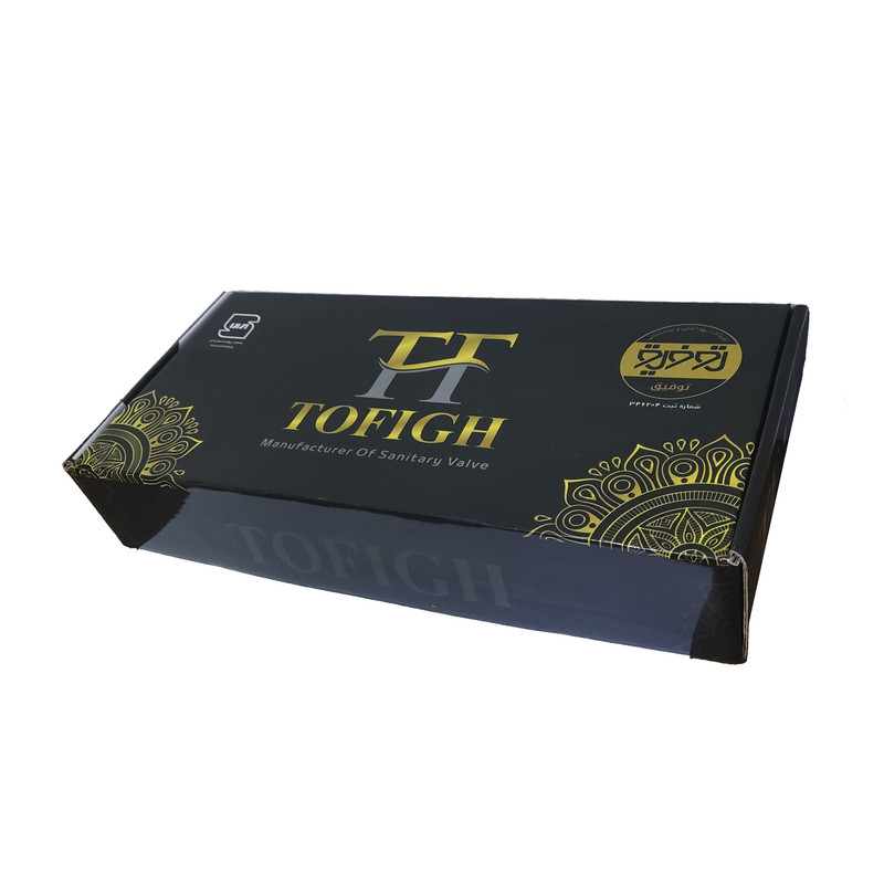 ست شیرآلات توفیق مدل اوج full black مجموعه 6 عددی