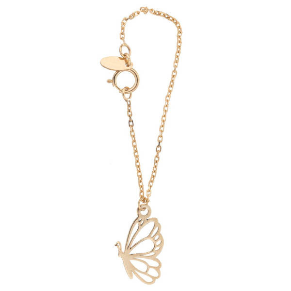 آویز ساعت طلا 18 عیار زنانه شمیم گلد گالری طرح پروانه کد SG324