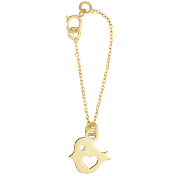 آویز ساعت طلا 18 عیار زنانه شمیم گلد گالری طرح پرنده کد SG513