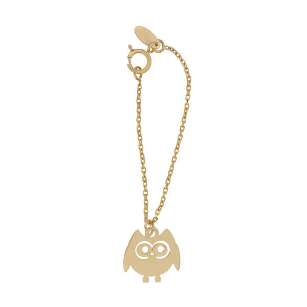 آویز ساعت طلا 18 عیار زنانه شمیم گلد گالری طرح جغد کد SG554