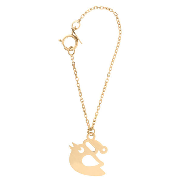 آویز ساعت طلا 18 عیار زنانه شمیم گلد گالری طرح پرنده کد SG518