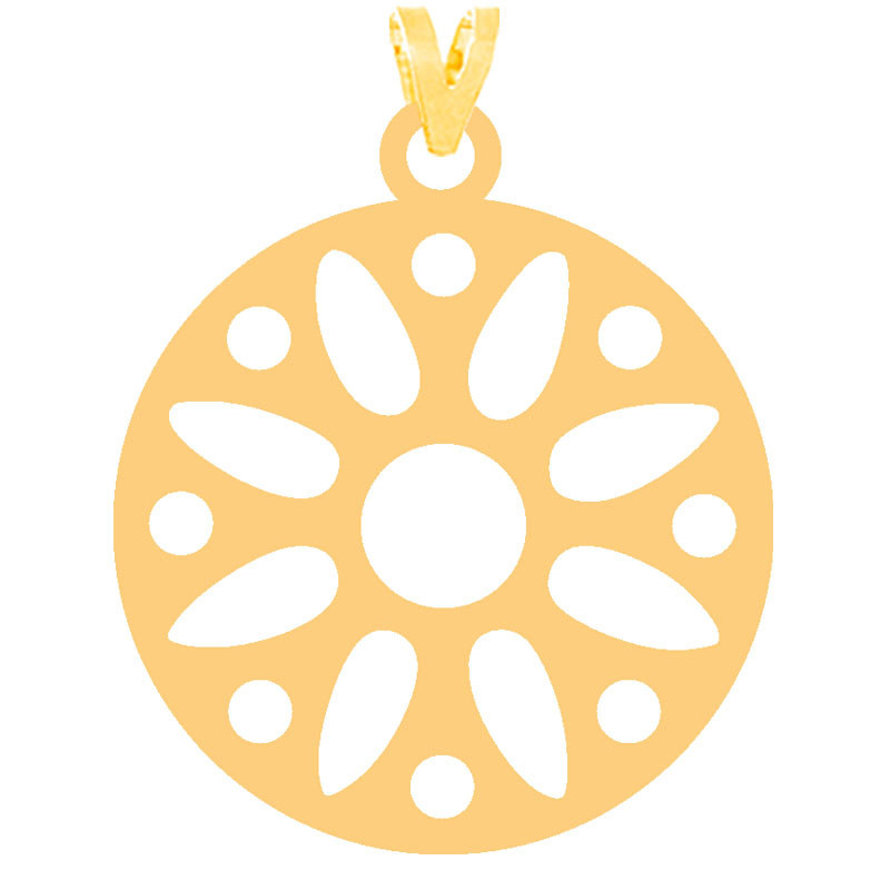 آویز گردنبند طلا 18 عیار شمیم گلد گالری مدل ELN31536