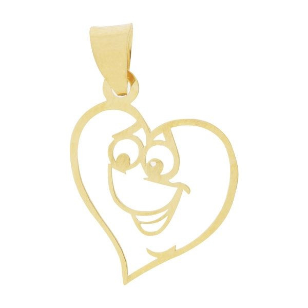 آویز گردنبند طلا 18 عیار شمیم گلد گالری طرح قلب کد UN068