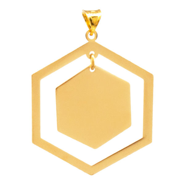 آویز گردنبند طلا 18 عیار شمیم گلد گالری مدل DP73