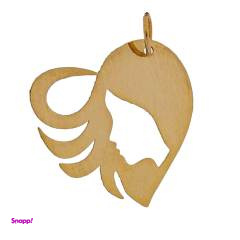 آویز گردنبند طلا 18عیار شمیم گلد گالری طرح زن کد A2273