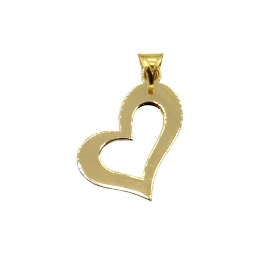 آویز گردنبند طلا 18 عیار شمیم گلد گالری مدل قلب 687