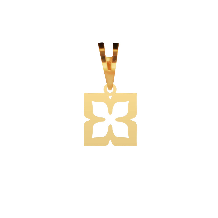 آویز گردنبند طلا عیار 750 شمیم گلد گالری طرح ونکلیف P-28